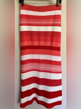 Goddis Carly Cotton Sweater Knit Maxi Skirt Spanish Red S/M